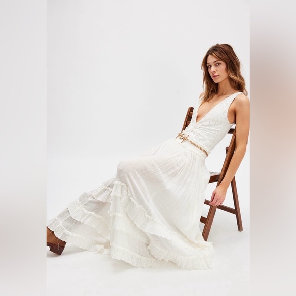 Free People FP One Brynn White Maxi Skirt - Picture 8 of 9